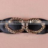 Wholesale Leaf Heart Pattern Alloy Buckle Elastic Sex Women Lady Waist Belt thumbnail-3