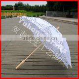 Victorian Style White Lace Crafts Parasol for Promotion thumbnail-2