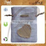 Jute Drawstring Pouches With Natural Colour Jute Made Design Embossed