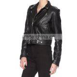 Cropped Leather Jacket for Women's thumbnail-2