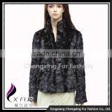 CX-G-A-256 Wholesale Price Ladies Genuine Mink Fur Women Winter Coat thumbnail-1