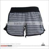 Dark Grey Strip Female Running Shorts Zip Style Mma Shorts thumbnail-2