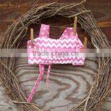 Fancy Chevron Swimsuit Pink Clothing Set Polka Dot Strapes Girl Summer Swim Wear thumbnail-2