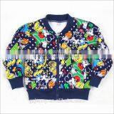 Long Sleeve Cute Animals Print Graffiti Winter Pocket Outwear Boys Fancy Child Jacket thumbnail-1