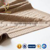 High Quality Knit Cable Cashmere Blanket thumbnail-5