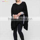 Fashion Knitted Pattern Cashmere Poncho Wraps Sweater Design thumbnail-2