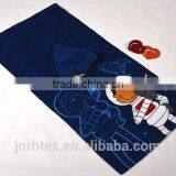 Trade Assurance Combed Cotton Screen Printing Velour Beach Kids Hooded Poncho Towel thumbnail-4