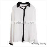 Wholesale Woman White Long Sleeve Chiffon Shirt/blouse thumbnail-1