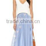 2016 Designed for Fashion Women Chiffon Printed Skirt Ladies'maxi Skirt OEM thumbnail-1