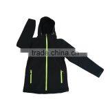 Reflective Black Softshell Jacket With Hood thumbnail-1