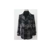 wool long coat with a belt,outer wear(OEM service) Size M