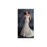 Fashion Trumpet Back Zipper up Bridal Gown Ivory White Wedding Dress Silhouettes thumbnail-1