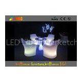 30 * 30 * 110 cm LED Lighting Furniture , LED Bar Table With Glass Top thumbnail-1