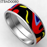 Colorful Women Stainless Steel Bangles Bracelet With Enamel