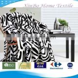 Jiande Fashionable Zebra-stripe Printed Warm Coral Fleece Blanket For Hotel&Home