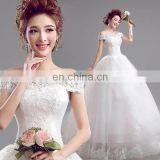 LSO1602 off Shoulder Cheap Wedding Dresses Made in China Sheath Lace up Prom Ball Gown Dresses thumbnail-4