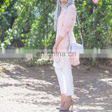 Hotsale Summer Pink Ladies Muslim Blouses Elegant Design Islam Blouse Beautiful Elegant Knit Blouses thumbnail-5