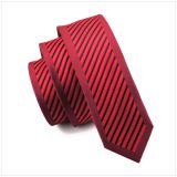 High Stitches Customized Polyester Woven Necktie Double-brushed Skinny