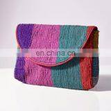 Indian Lastest Cotton Chindi Stripe Shoulder Clutch Bag Hippie Throw Sling Women Purse thumbnail-4