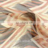 Printed 100% Silk Crepe Georgette With Jaggies Pattern