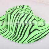 Plastic Neon Animal Print Gangster Hats