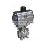 180 Degree Turn Pneumatic Piston 3-way Ball Valve thumbnail-2