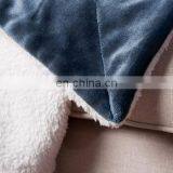 100% Polyester Sherpa Flannel Blanket Two Sides Brushed Cozy Fleece Throw thumbnail-3