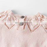 High Quality Knitting Romper 2019 New Arrivals Baby Kids Climbing Cotton Girls Kids Hollowed Out Leaves Romper thumbnail-5