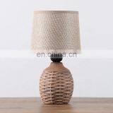 European Style Antique Ceramic Table Lamp and Ratton Pattern Desk Lamp thumbnail-2