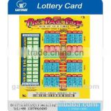 Printing paper lottery scratch card