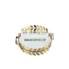 Copper Plated Shiny Leaf Tray thumbnail-2