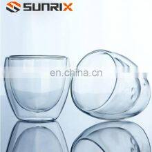 2021 Fashionable Double Wall Thermal Espresso Cups Glasses, Heat Resistant Thermal Glass, Coffee Cup for Hot & Cold Drinks thumbnail-5