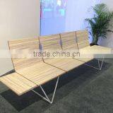 Good Price Europe Patented Indoor Public Waiting Chair Seating Benches for Airport Salon Bus Station Hospitable H63D-M thumbnail-3