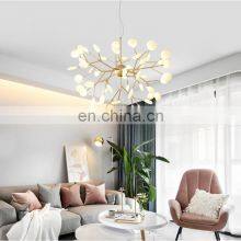 Glass Firefly LED Pendant Lamps Branch Tree LED Chandelier Lighting Modern Luxury Firefly Led Chandelier Lights thumbnail-3