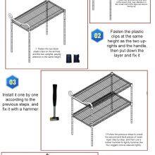 ESD Flat Storage Racks Chrome-Plated Mesh Shelving Cart Four-Wheel ESD Push Cart OEM Reel Storage Trolley 1200*600*1800mm thumbnail-3
