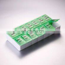Eco Friendly Medicine Travel Size Custom Plastic Pills Organizer Medical Weekly 7 Day Pill Box thumbnail-5
