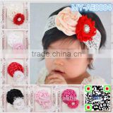 2015 fashion baby girl hair accessories adorable newborn lace flower headbands MY-AE0004