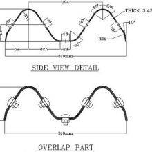 Aluminum-Zinc Alloy Coated Steel Sheet Expressway Fence Highway Guardrail 2 or 3 Waves Roll Former Line thumbnail-3