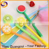 Korea cartoon orange lemon kiwi fruit gel pen for kids