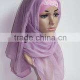 Autumn Fashion Cotton Voile Sequin Islamic Hijab Scarf Quality Choice thumbnail-5