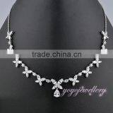 Wholesale 2016 White Stone Latest Design Saudi Gold Jewelry Necklace thumbnail-3