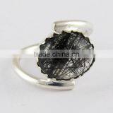 Rich Design !! Black Rutile 925 Sterling Silver Ring, 925 Silver Jewelry, Handmade Silver Jewelry thumbnail-2