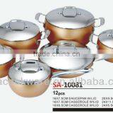 High-temperature Outside 12Pcs Aluminium Kitchenware Set