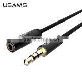 USAMS 3.5mm Jack Female to Male Earphone Headphone Stereo Audio Extension Cable Cord for Computer Speaker Phone 1M MT-5769 thumbnail-4