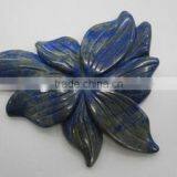 Lapis Lazuli Flower Pendant for Necklace Gemstone Carving thumbnail-4