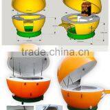 Newest Mobile Kitchen Restauration Ice Cream Van Fiberglass Kiosk for Sale thumbnail-5