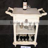 French Style Shabby Chic Wood Wine Holder for Living Room