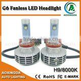 DC12-24V 3000lm G6 Led Head Light Canbus h9 All in One no Fan Auto Led Headlight Kit thumbnail-3