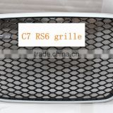 plastic front car grille A6 C7 RS6 front grill for 2013 Audi A6 RS6 front bumper grill black grille with chrome frame