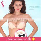 OEM Cloth Breathable Strapless Backless Evening Dress Wedding Dress Silicone Breast Bra thumbnail-1